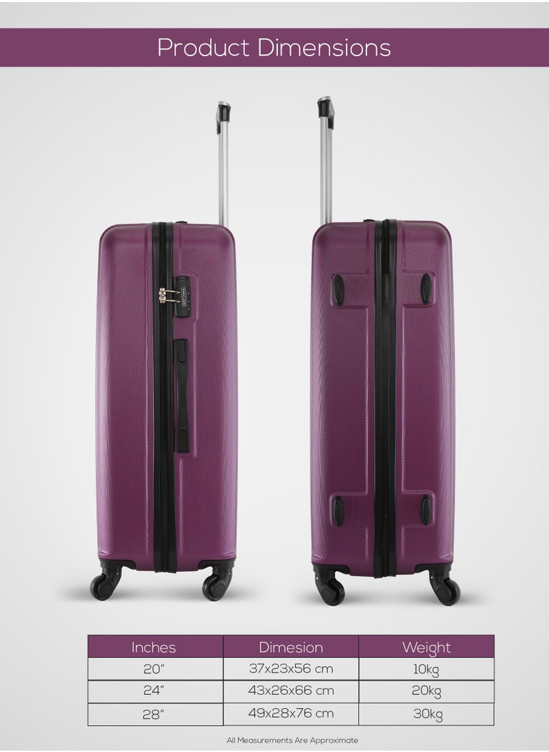 PARAJOHN PARAJOHN Single Size, 24" Checked-in luggage trolley-PURPLE  - Image 2