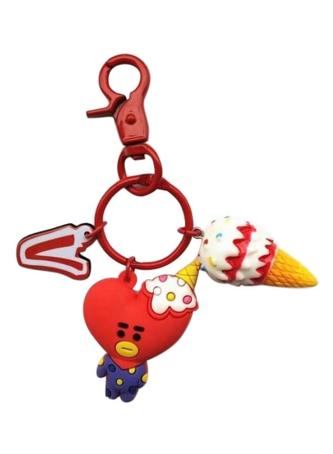 NIBEMINENT Bts Faon Car Key Ring Red/Yellow/White