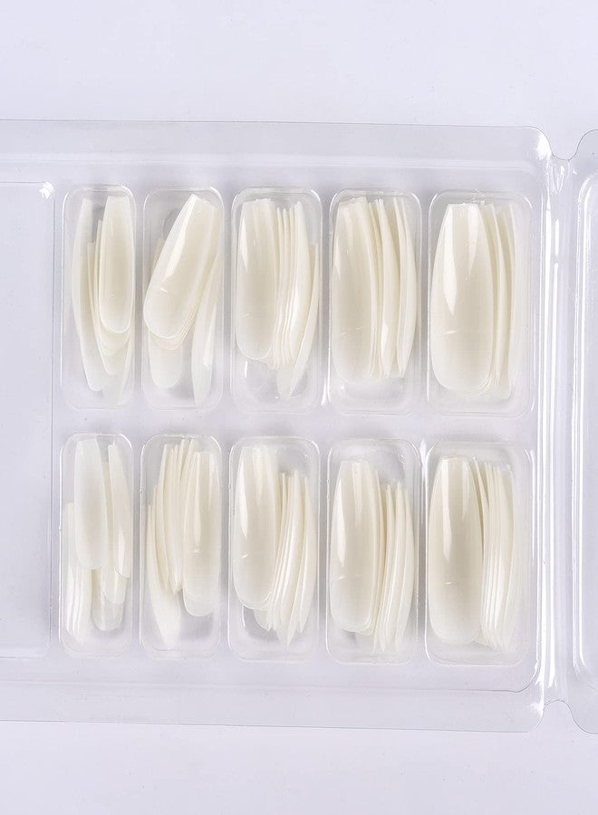 KADS 100Pcs 10 Sizes ABS False Nails Artificial Nails for Women Nature Fake Nails for DIY Manicure - Reusable Acrylic Nails Kit for Home & Salon (Half Cover Ballerina) - Image 3
