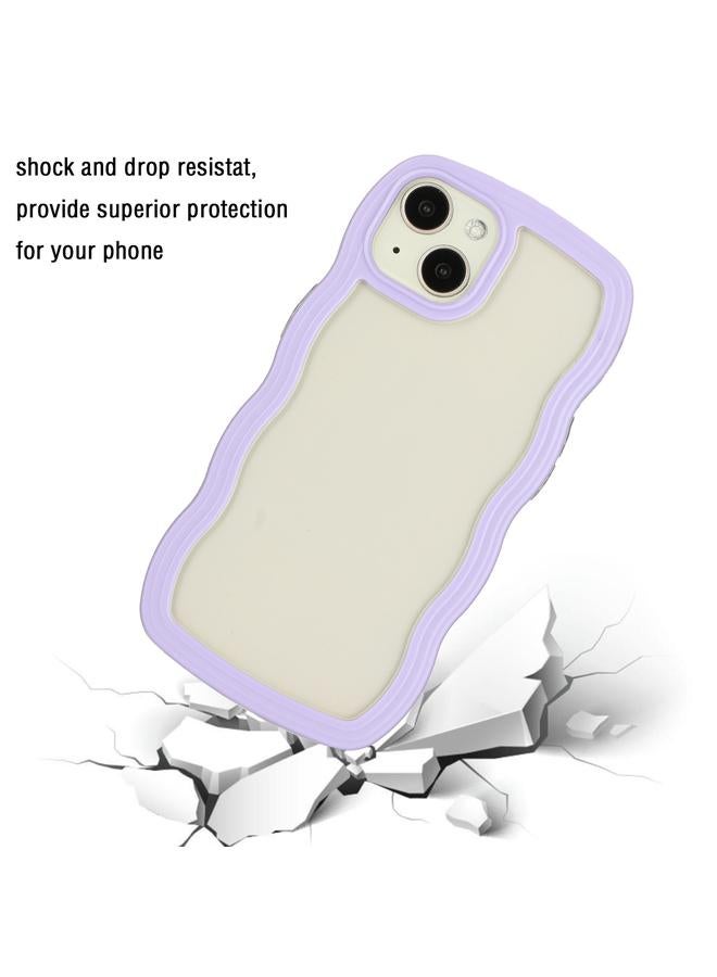 S-TOP Case For iPhone 15 Candy Color Wave TPU Clear PC Phone Case - Image 3