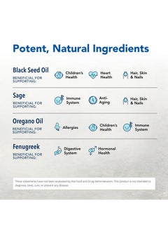 North American Herb & Spice Oregabiotic 60 Capsules Immune System & Digestive Support Hair Skin & Nail Health Black Seed Oil Cumin Oil Oregano Oil Sage Oil Nongmo 30 Total Servings  - Image 4