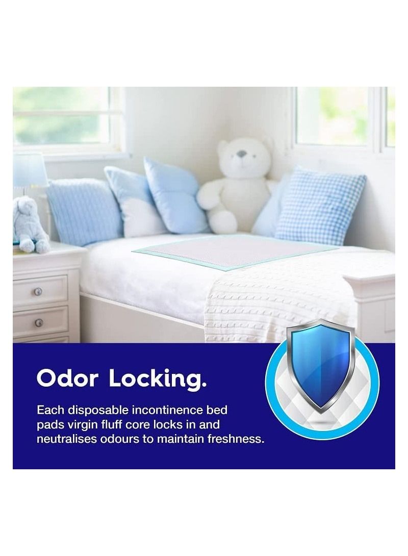 Cherry Medical Supply 130-Pieces Packed in 13 Pouches Cherry Medical Supply 60 cm x 90 cm XL Disposable Underpads, Incontinence Pads, Chux, Bed Covers, Puppy Training, Super Absorbent Protection for Kids Adults Elderly - Image 5