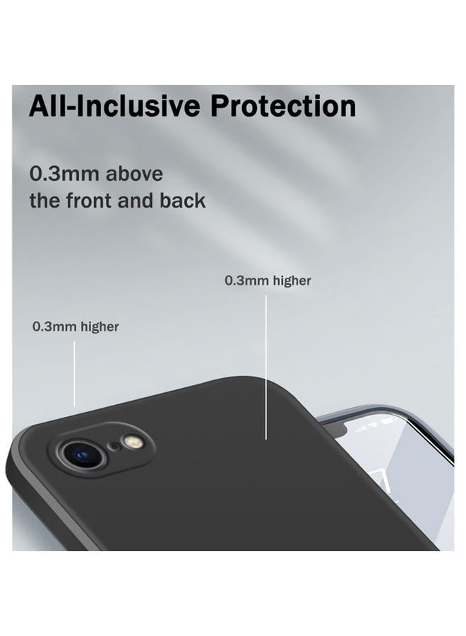 S-TOP Case For iPhone SE 2022 / SE 2020 / 8 / 7 Solid Color Imitation Liquid Silicone Straight Edge Dropproof Full Coverage Protective Case - Image 4