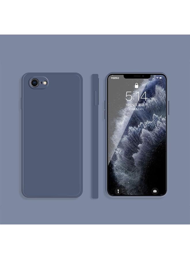 S-TOP Case For iPhone SE 2022 / SE 2020 / 8 / 7 Solid Color Imitation Liquid Silicone Straight Edge Dropproof Full Coverage Protective Case - Image 1