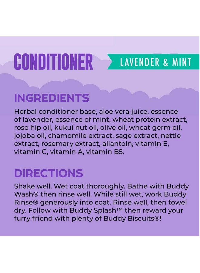 BUDDY BISCUITS Buddy Rinse Conditioner for Dog Grooming Dog, Lavender & Mint, 16 oz. Bottle - Image 4