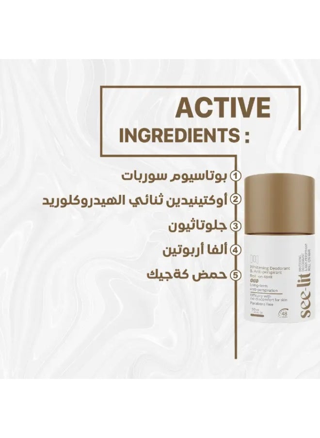 see lit Oud Scent Antiperspirant & Deodorant Roll-On 50ml