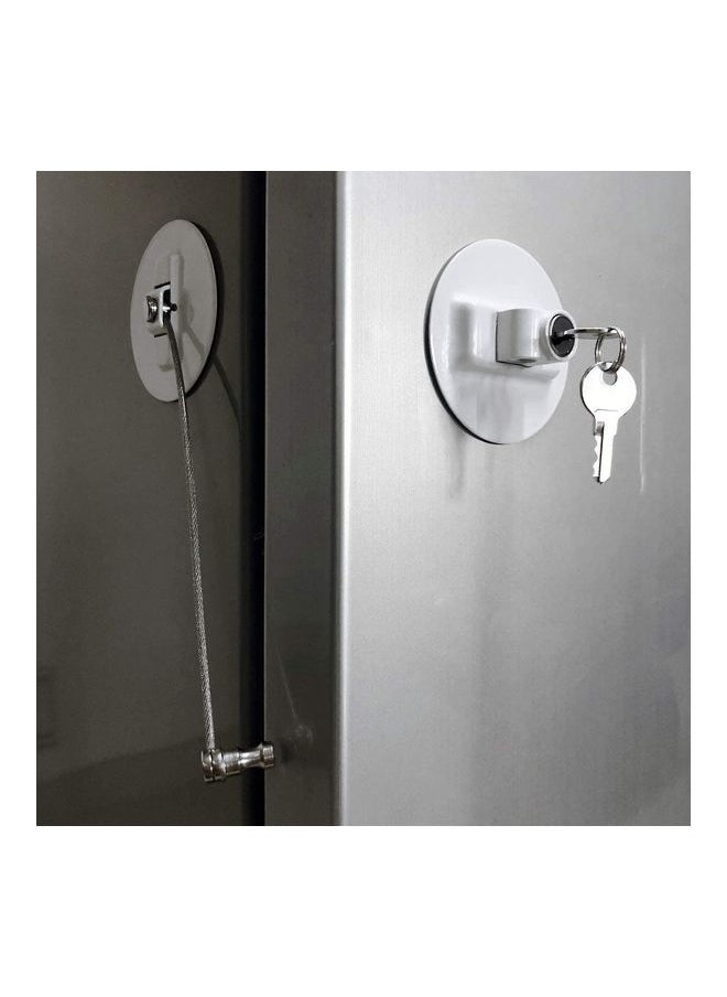 Y&D - Refrigerator Door Lock With 2 Keys White - Image 1