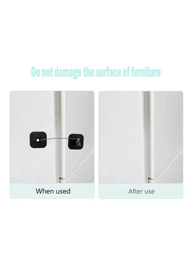 Y&D - Refrigerator Door Lock With 2 Keys White - Image 1