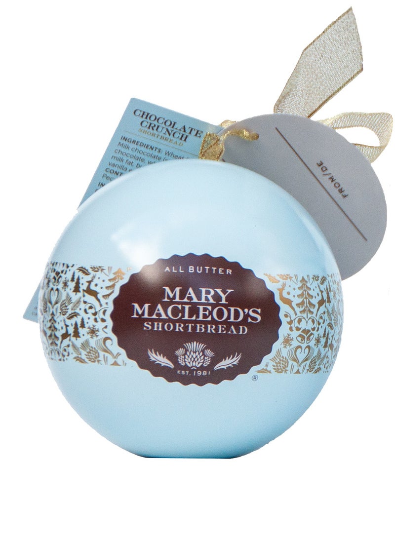 Mary Macleod's Shortbread All-Butter Ornament Tin of Chocolate Crunch Shortbread Cookies 120 gm  - Image 1