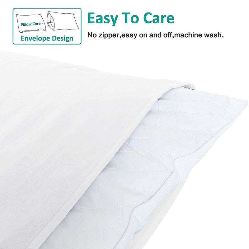 NTBAY Queen Pillowcase Set - 4 Pack Brushed Microfiber 20x30 Pillowcases - Soft, Wrinkle-Free, Fade-Resistant, Stain-Resistant, White Pillowcases with Envelope Closure - 20x30 Inches, White - Image 3