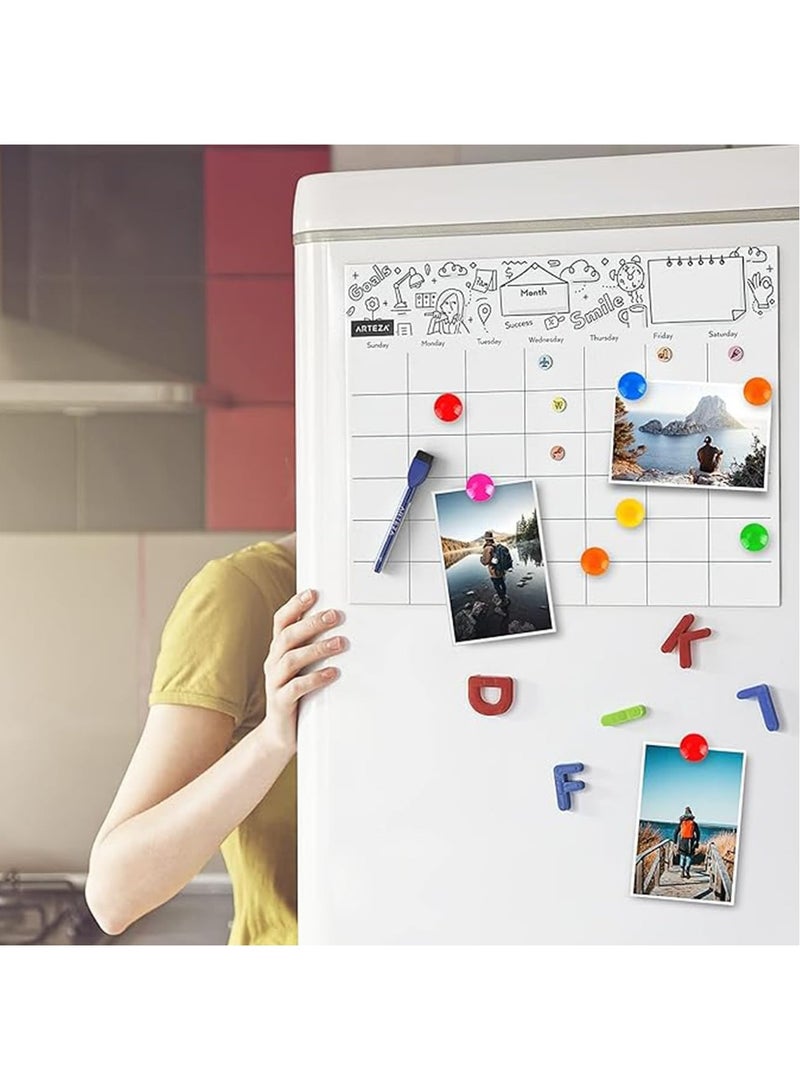 MARKQ [40 Pieces] Small Refrigerator Magnets [4 cm] – Colorful Decorative Fridge & Locker Magnets for Whiteboard, Office, Kitchen, and Map  - Image 2