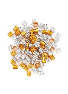 ZJchao Hair Braiding Cuffs 100Pcs Hair Jewelry Rings Hair Decorations Adjustable Dreadlocks Wig Accessories Rings Clips For Braids Accessories(1#)  - Image 1