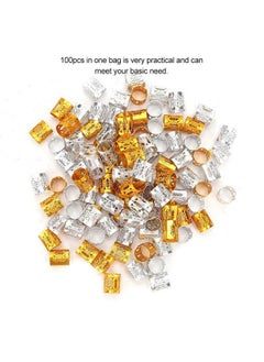 ZJchao Hair Braiding Cuffs 100Pcs Hair Jewelry Rings Hair Decorations Adjustable Dreadlocks Wig Accessories Rings Clips For Braids Accessories(1#)  - Image 2