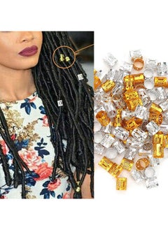 ZJchao Hair Braiding Cuffs 100Pcs Hair Jewelry Rings Hair Decorations Adjustable Dreadlocks Wig Accessories Rings Clips For Braids Accessories(1#)  - Image 3
