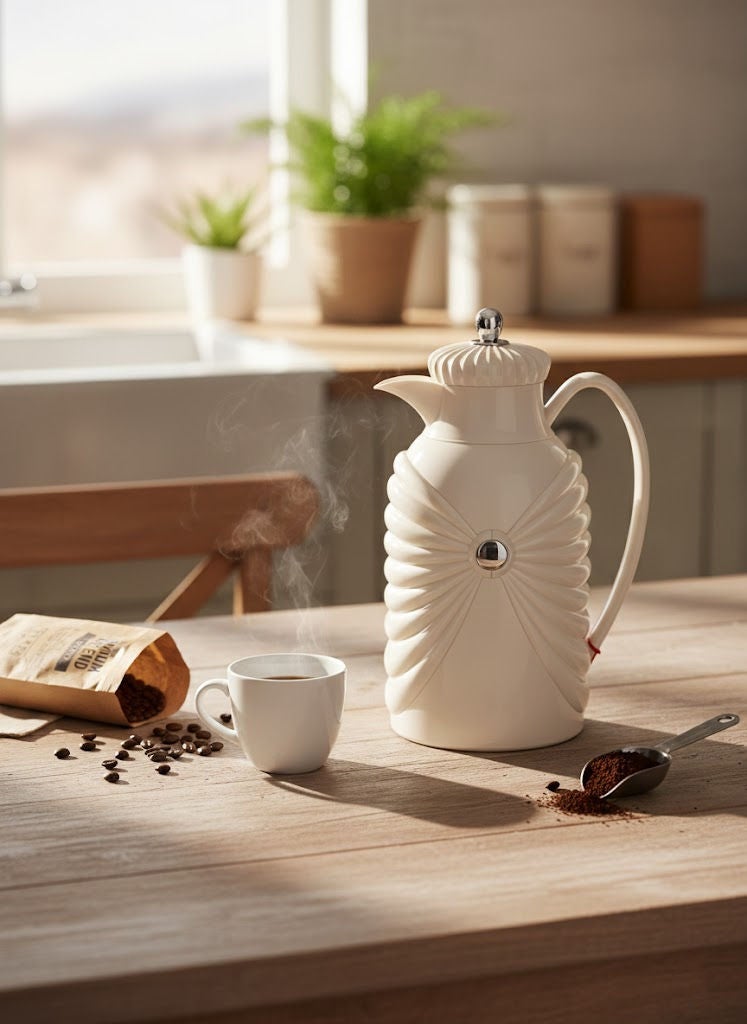 REEM Tea/Coffee flask Beige/Silver 1.0 Liter