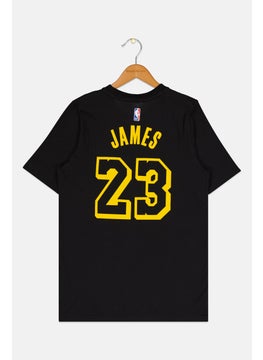 Nike Nike x NBA Kids Boy Sportswear Fit Short Sleeve Outdoor T Shirt, Black  - Image 2