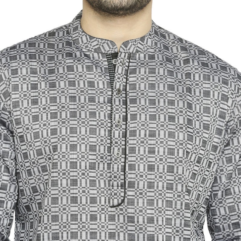 ARCHATTIRE Men’s Black Cotton Long Kurta for Men - Image 5