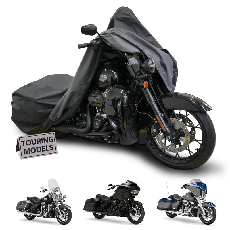 MIEAPOND Motorcycle Cover for Harley Davidson Touring Models Road King Road Glide Street Glide Electra Glide Heritage Classic Low Rider and More  Waterproof Motorcycle Cover Outdoor Storage