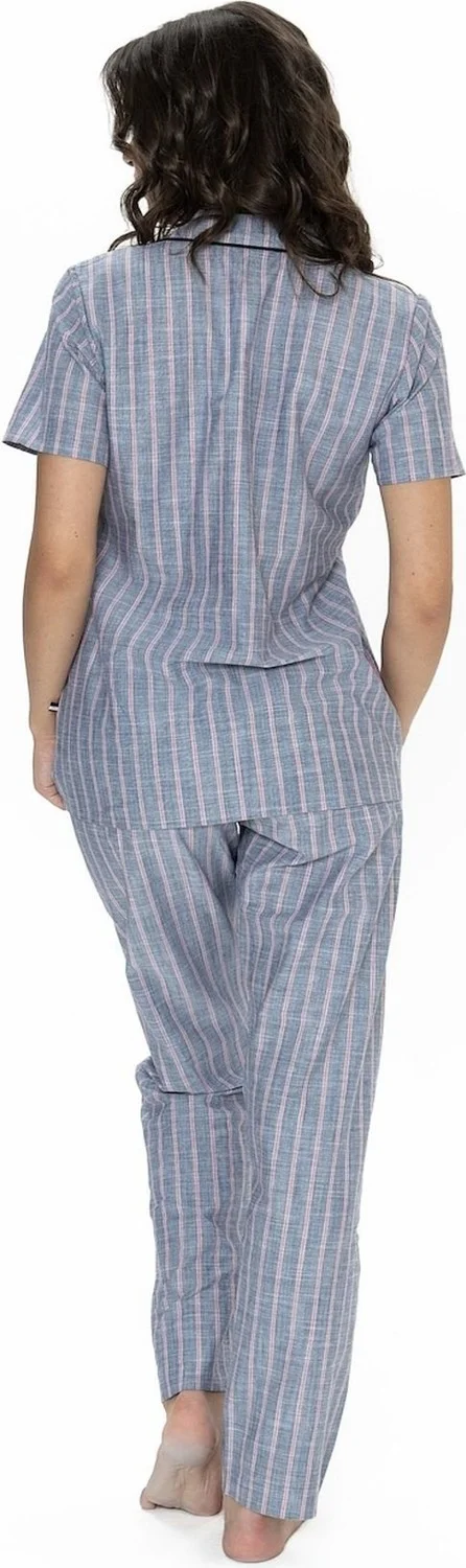 U.S. Polo Assn. 20090 Women's Short Sleeve Shirt Pajama Set-Navy Blue