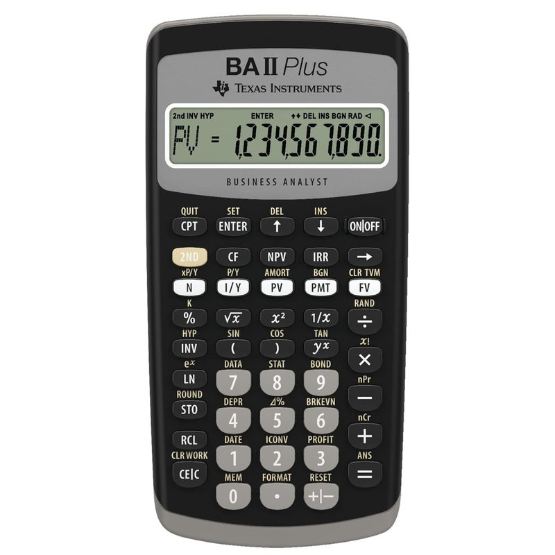 Texas Instruments Financial Calculator – TI BA II Plus