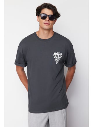 Anthracite Oversize/Wide Cut Crew Neck City Printed 100% Cotton T-Shirt TMNSS20TS1102 - pzsku/ZFF5BEFCE641E8A97F487Z/45/_/1730939771/aa0dadfc-c665-4e1b-9d9a-e8c4721dfd8d