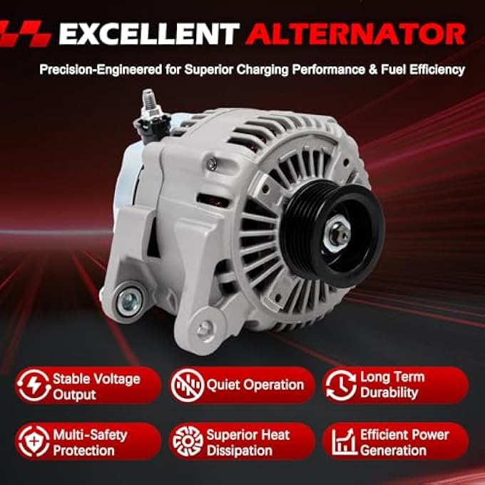 Autodevil 13873 alternator compatible with 2001 2002 2003 2004 2005 2006 Dodge Jeep Mitsubishi Dakota OE 56041693AB, 56041693AC, 1210004410, 1210004440 - Image 4