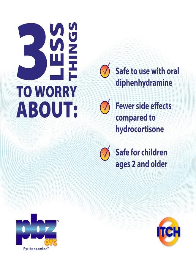 PBZ OTC Antihistamine Cream with 1% Tripelennamine, Kid Safe Itch Relief, 1 oz - Image 2