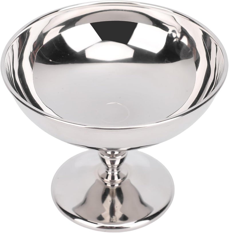 Stainless Steel Ice Cream Serving Cup Durable Footed Dessert Bowl for Cafes and Home Use 304 Stainless Steel 1 Piece - Image 1