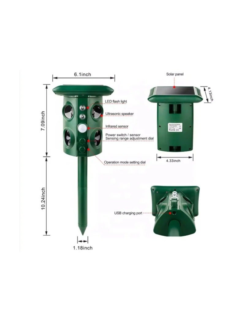 Generic Repellent Ultrasonic Animal Bird Rodent Repeller Solar Pest Repellent  - Image 2