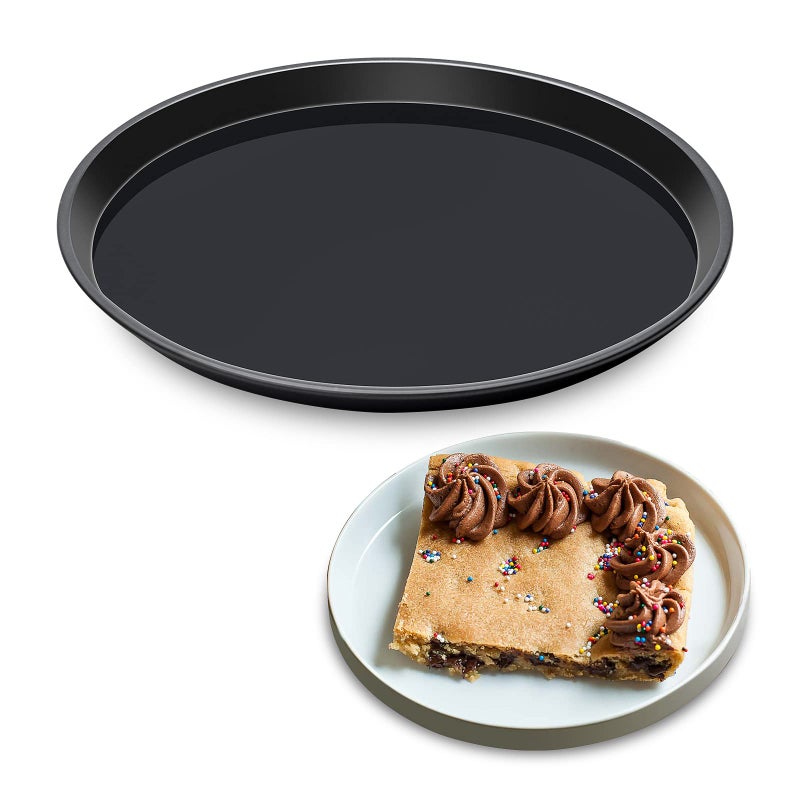 Yomvzake Round Cake Pan, 10 Inch Cake Pan Giant Shollow Baking Pan Round Sheet Cake Tray Pan for Christmas Baking - Image 1