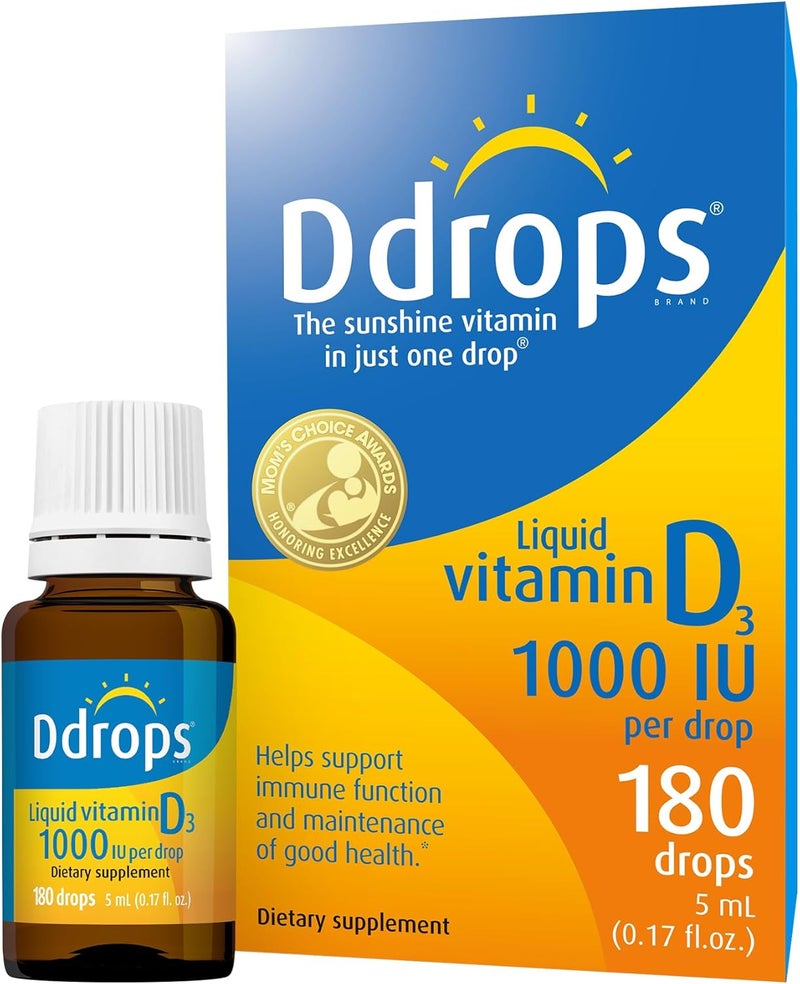 Ddrops Liquid Vitamin D3 1000 IU Drops for Kids - Image 1