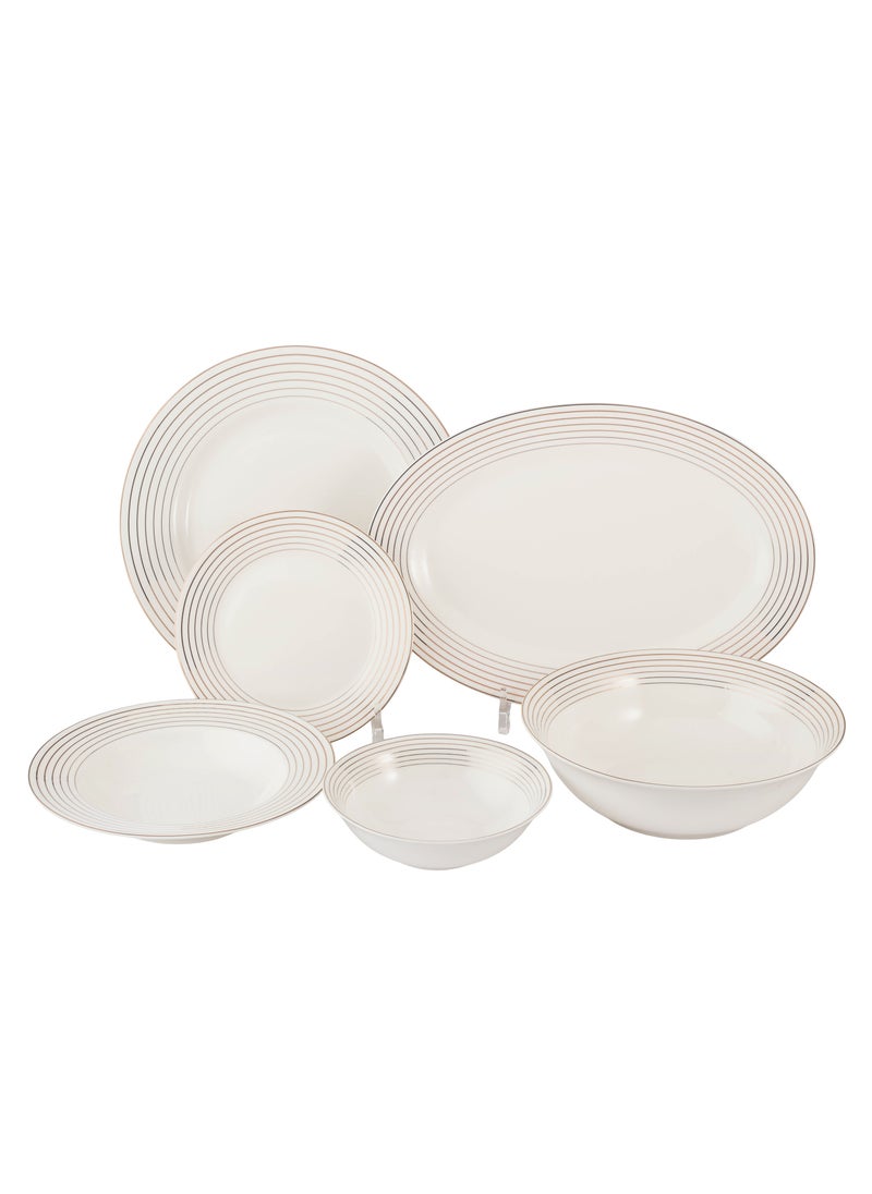 Dania 26-piece porcelain dining set with golden font, suitable for 6 people  - Image 2