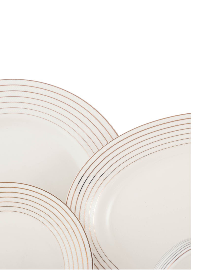 Dania 26-piece porcelain dining set with golden font, suitable for 6 people  - Image 5