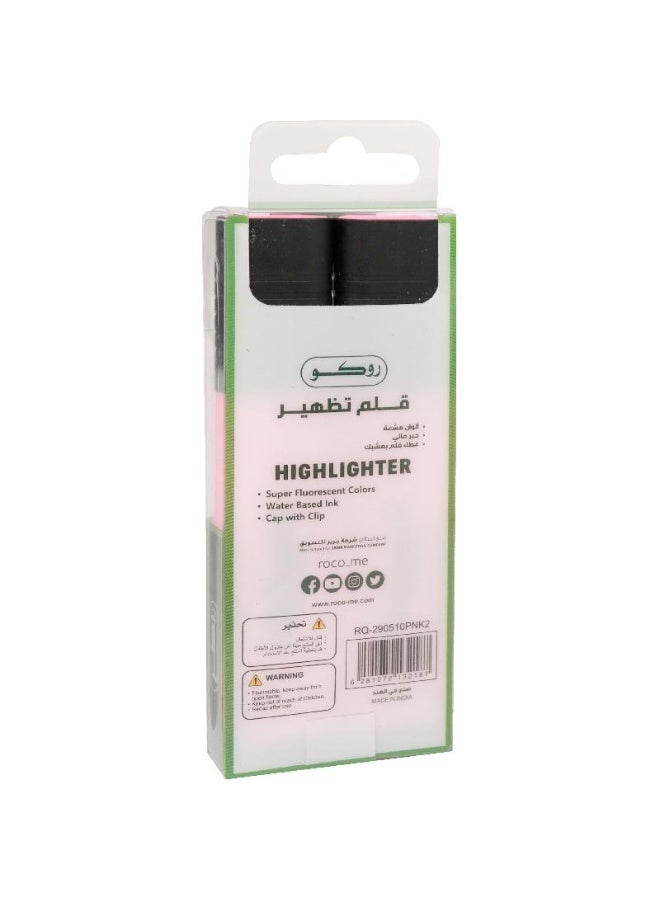 ROCO Pack of 2 Highlighters 120 Pink - Image 2