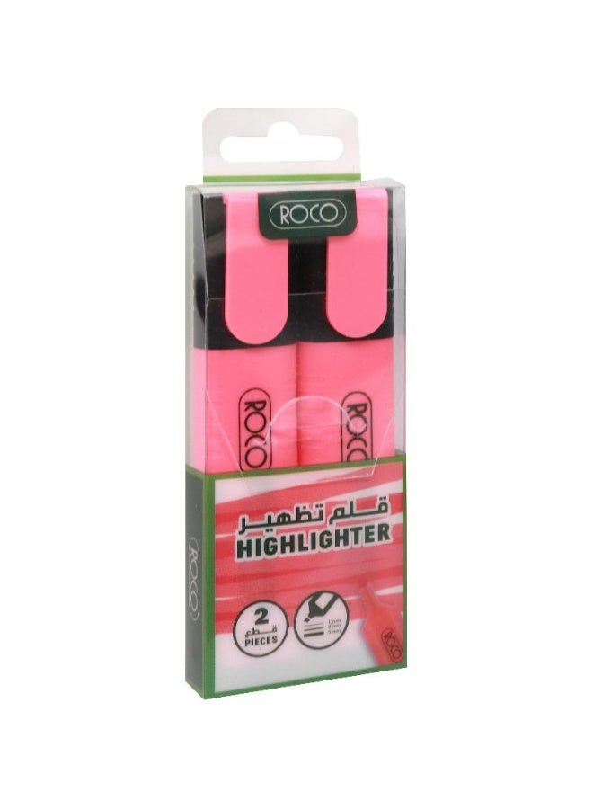 ROCO Pack of 2 Highlighters 120 Pink - Image 1
