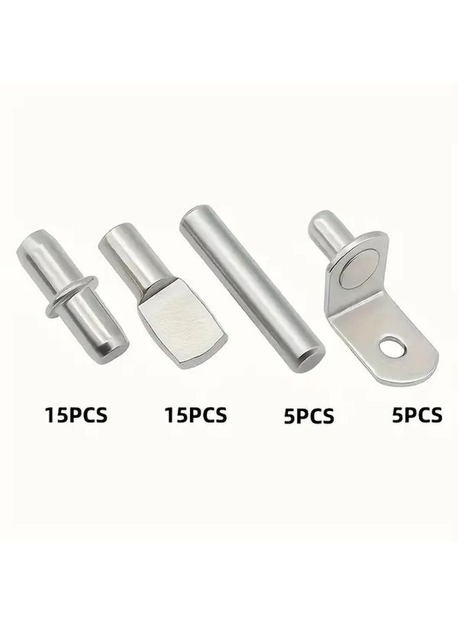 40pcs Shelf Bracket Kit 4 Styles Furniture Hardware Cabinet Bookcase Support - Image 3