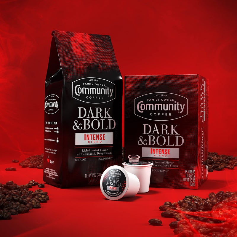 Community Coffee Dark & Bold Intense Blend, Dark Roast Ground Coffee, 12 Ounce Bag (Pack of 1) - Image 3