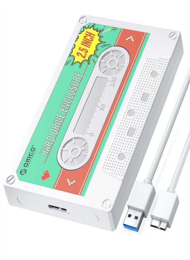 KASTWAVE - علبة محرك أقراص صلبة مقاس 2.5 بوصة SATA إلى USB3.0 لجهاز كمبيوتر HDD مقاس 7/9.5 مم HDD SSD، علبة محمولة مع UASP Max 6TB متوافقة مع PS4/5، WD، Seagate - Image 1
