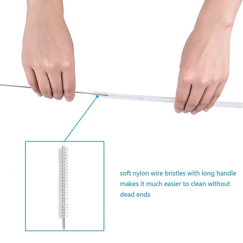 AIPENQ Straw Cap for YETI Rambler Bottle and RTIC Bottle, Straw Lid with 2 Straws and 2 Brushes (Black) - Image 2