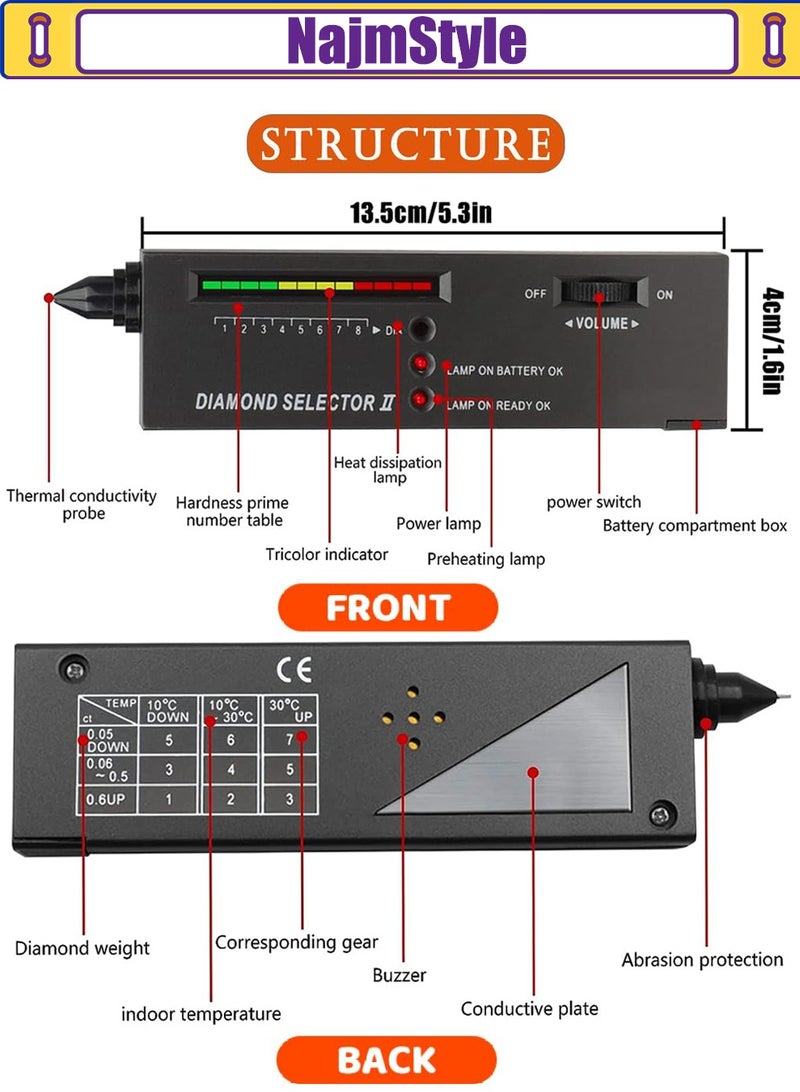 NajmStyle Accuracy Jewelry-Diamond Tester Pen Professional Jewelry Diamond Tester Tool - Image 2