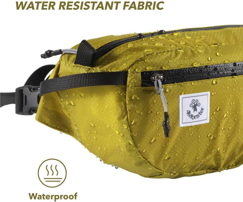 4Monster Hiking Waist Packs Portable,Water Resistant Fanny Bag with Adjustable Strap,Lightweight Crossbody Chest Bag Slim Bag - Image 4