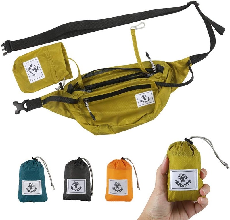 4Monster Hiking Waist Packs Portable,Water Resistant Fanny Bag with Adjustable Strap,Lightweight Crossbody Chest Bag Slim Bag - Image 1