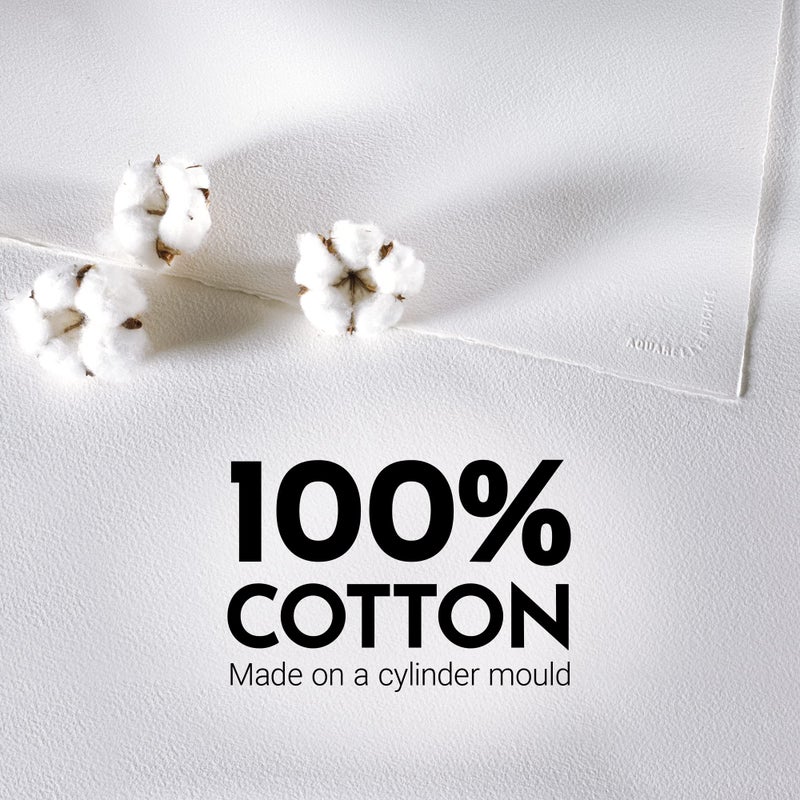 Arches Watercolor Pad 9x12-inch Natural White 100% Cotton Paper - 12 Sheet Arches Hot Press Watercolor Paper 140 lb Pad - Arches Art Paper for Watercolor Gouache Ink Acrylic and More - Image 4