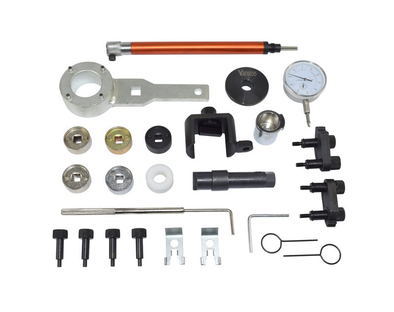 Yuesstloo مجموعة أدوات توقيت المحرك Yuesstloo Camshaft Crankshaft، 25 قطعة متوافقة مع أودي VW VAG 2006-2018 EA888 1.8T 2.0T، مع حقيبة حمل وقفازات - Image 2