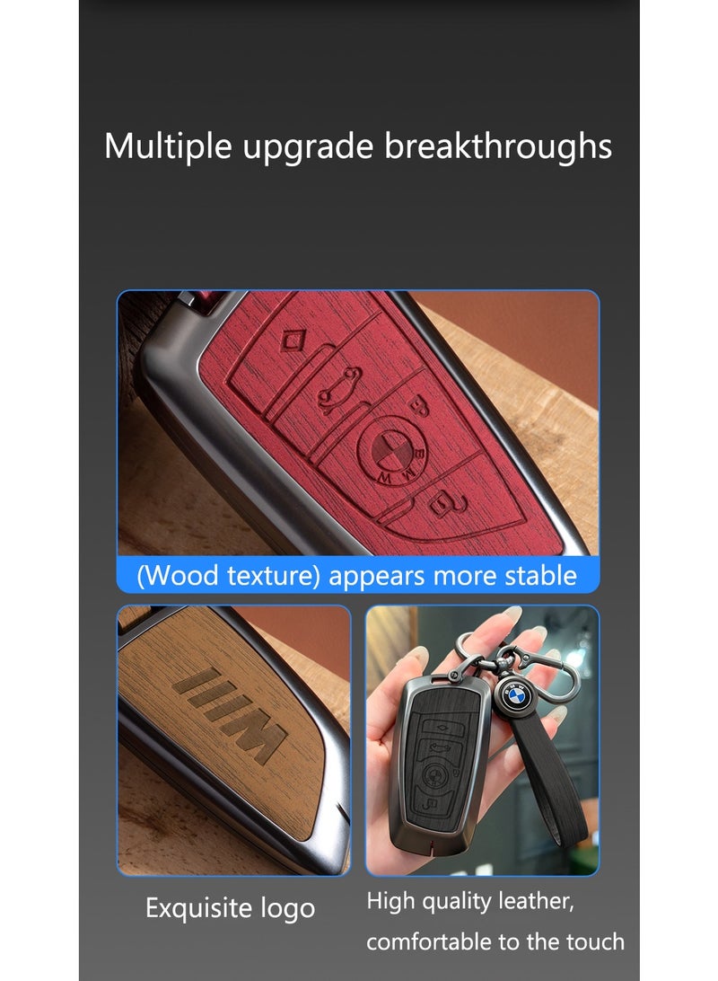 بي إم دبليو غطاء حماية مفتاح السيارة الراقية مناسب لـ BMW 3 Series ، 5 Series ، و 1 Series ، x1 ، x2 ، x3 ، x4 ، x5 ، x6 ، x7 ، سلسلة المفاتيح المعدنية ، حالة حماية مفتاح شاشة LCD BMW ، حالة قشرة مفتاح السيارة - Image 3
