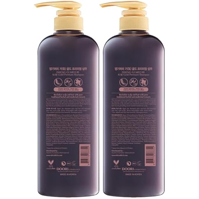DAENG GI MEO RI - KI GOLD PREMIUM SHAMPOO 2 SET, PROMOTES ELASTIC HAIR, PREVENTS HAIR LOSS, ELIMINATES DANDRUFF, 780ML - Image 3