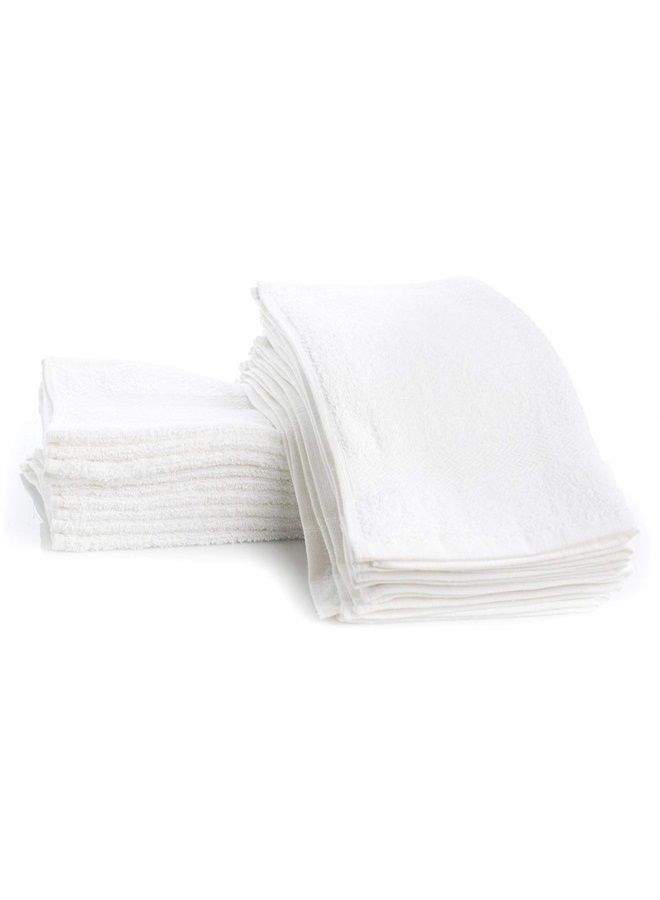 Simpli-Magic Cotton Washcloths White, 40 Pack, Size: 12”x12” - Image 3