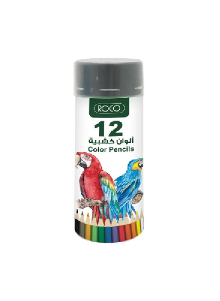 ROCO - 12-Piece Mini Color Pencil Set Multicolour - Image 1