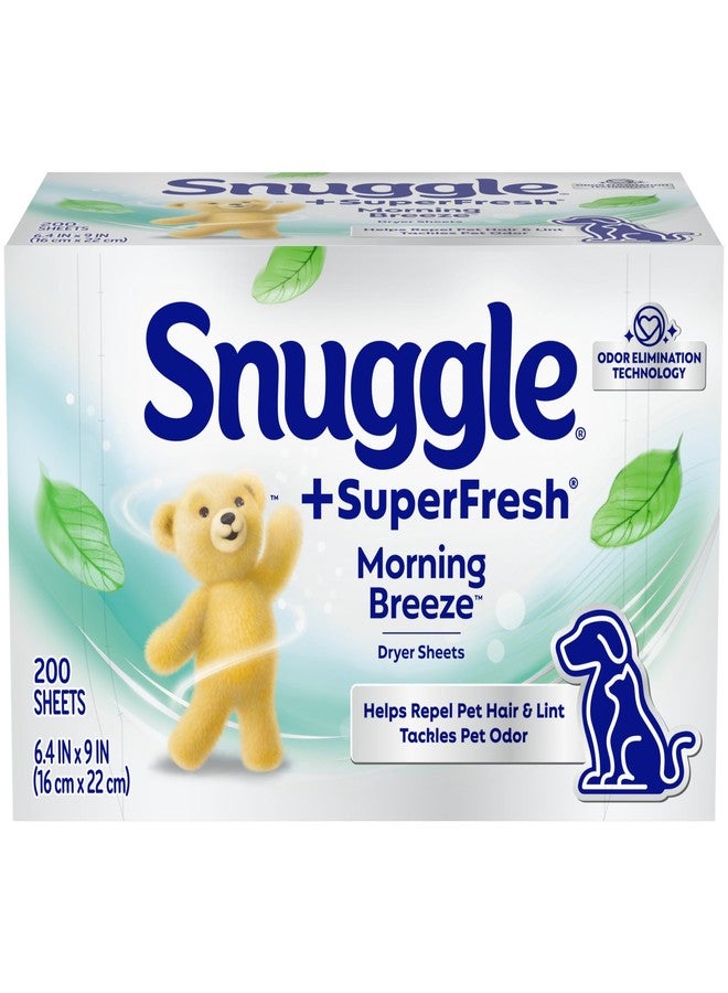 Snuggle Plus SuperFresh Fabric Softener Dryer Sheets with Static Control and Odor Eliminating Technology, Original, 200 Count - Image 1