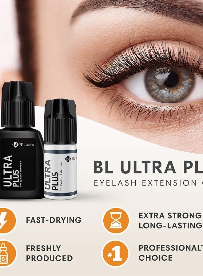 bl BL Ultra Plus BL Lashes Extra Strong Eyelash Extension Glue 10ml | Fast Drying| Great Retention | Long Lasting Professional's Choice for Eyelash Extension Supplies 10g - Image 5